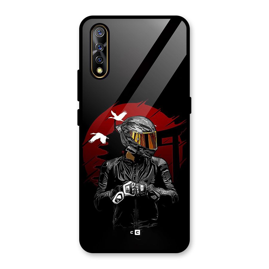 Moto Rider Ready Glass Back Case for Vivo S1