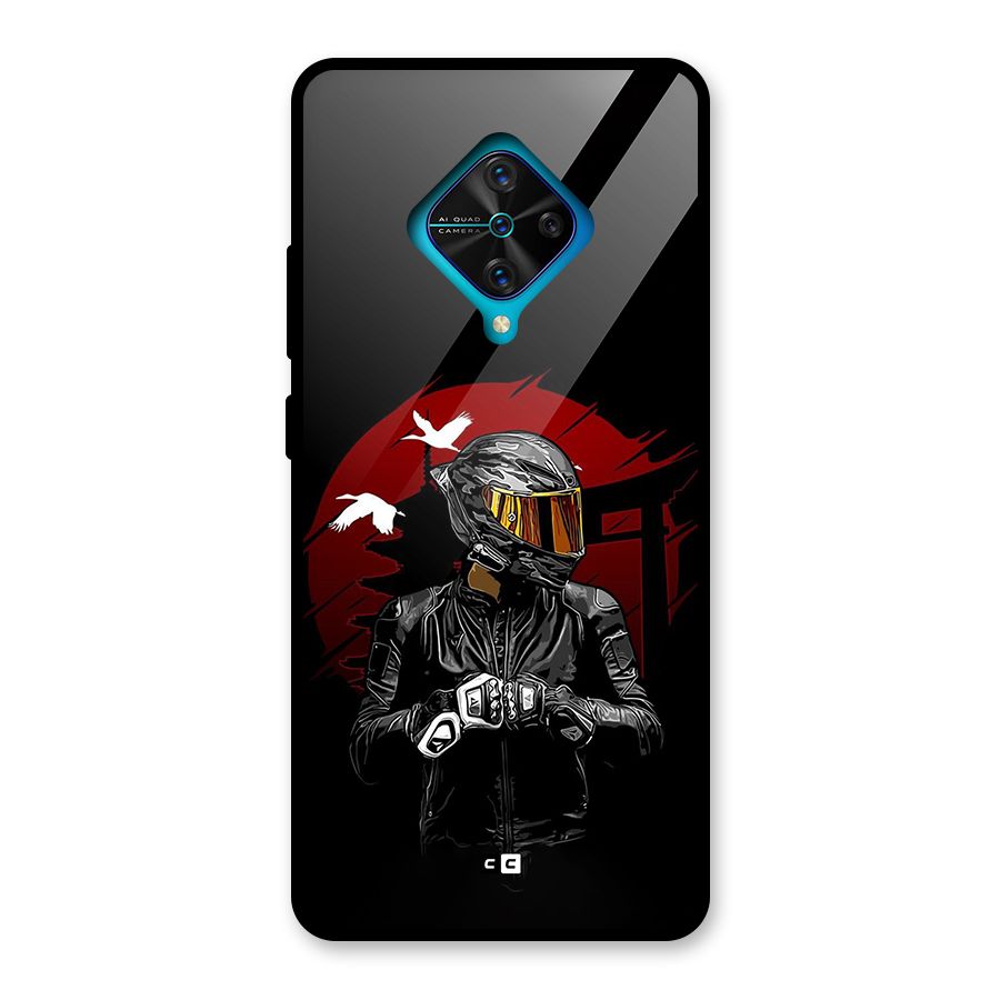Moto Rider Ready Glass Back Case for Vivo S1 Pro