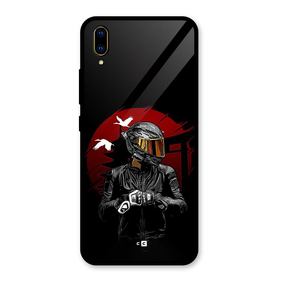 Moto Rider Ready Glass Back Case for Vivo V11 Pro