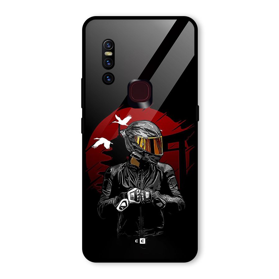 Moto Rider Ready Glass Back Case for Vivo V15