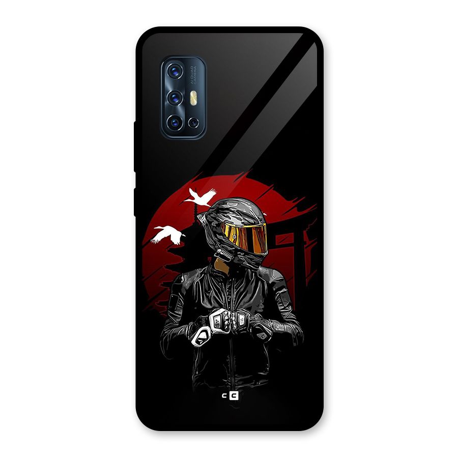 Moto Rider Ready Glass Back Case for Vivo V17