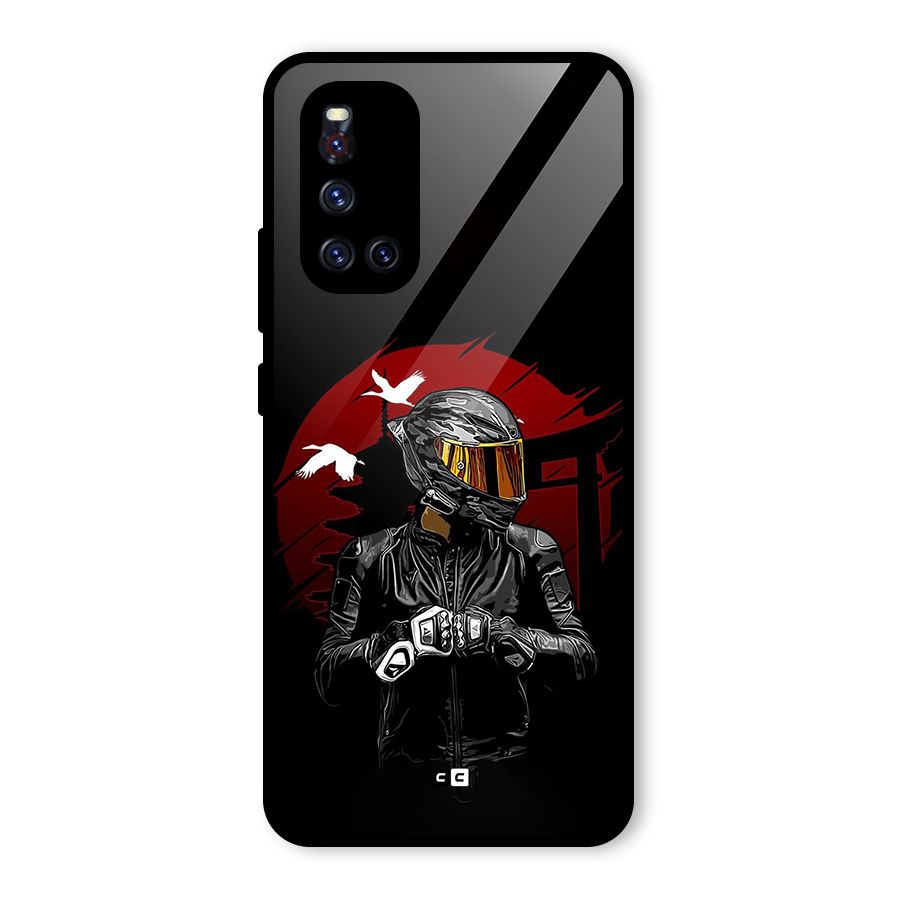 Moto Rider Ready Glass Back Case for Vivo V19