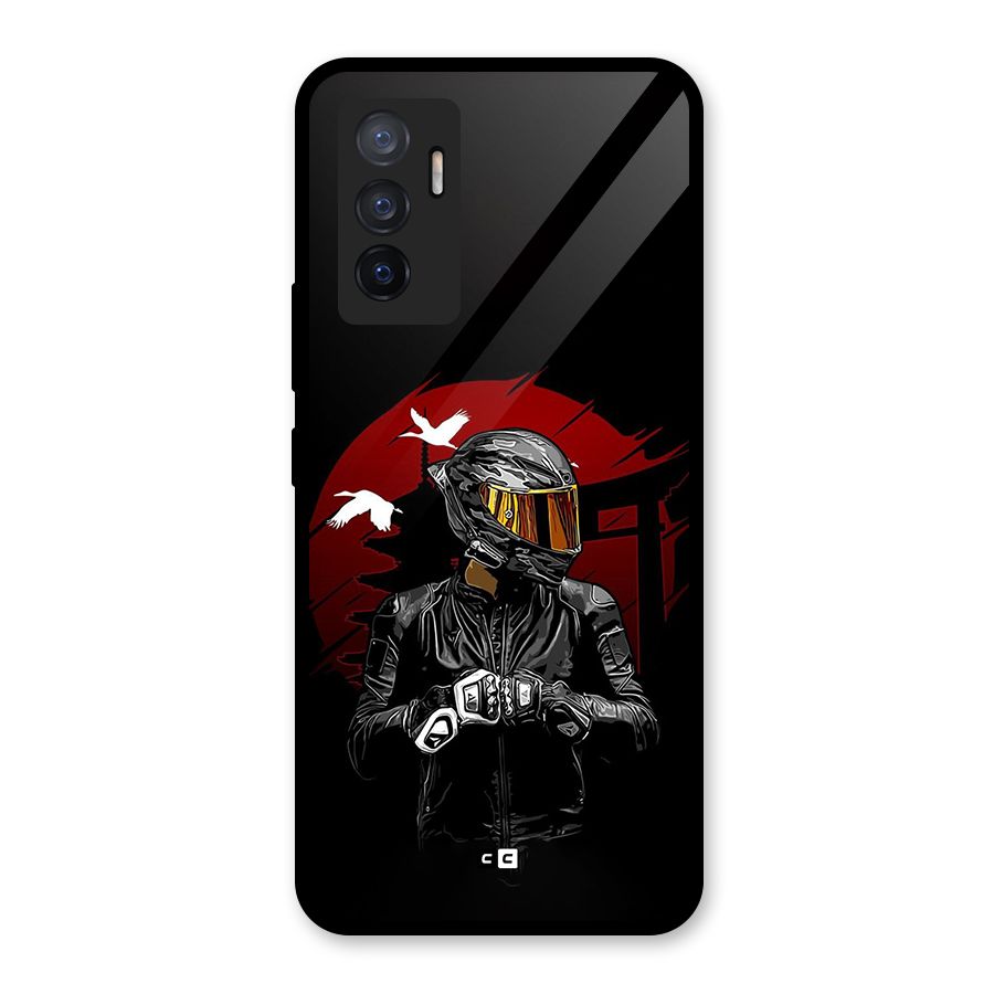 Moto Rider Ready Glass Back Case for Vivo V23e