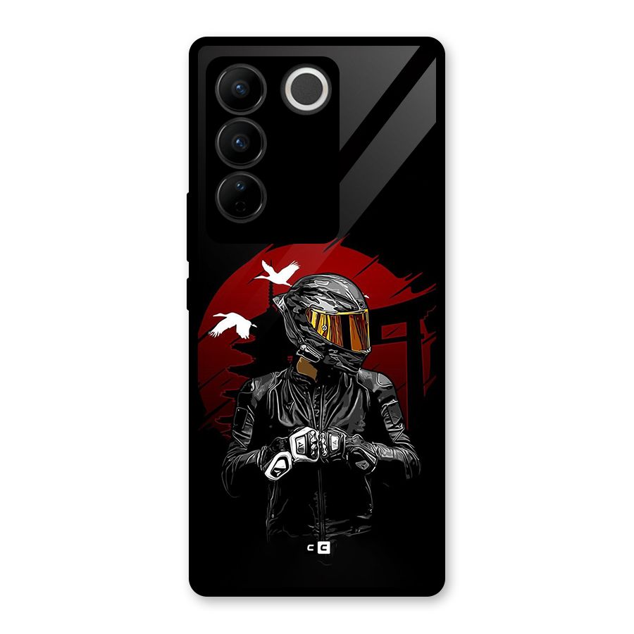 Moto Rider Ready Glass Back Case for Vivo V27