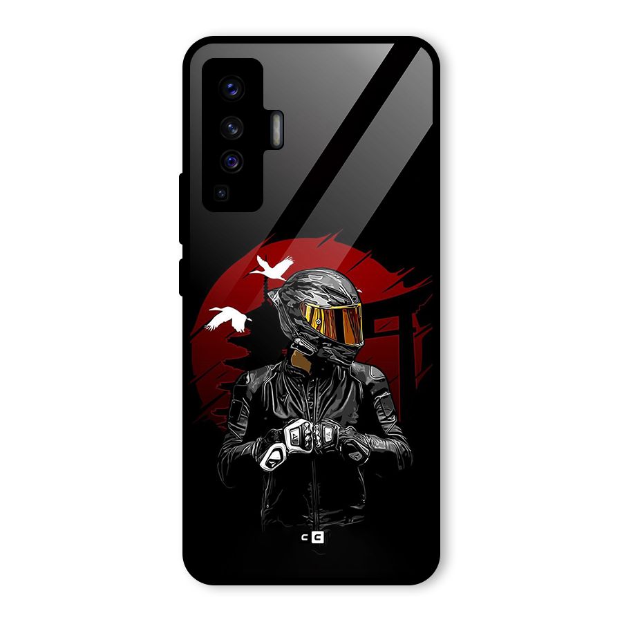 Moto Rider Ready Glass Back Case for Vivo X50