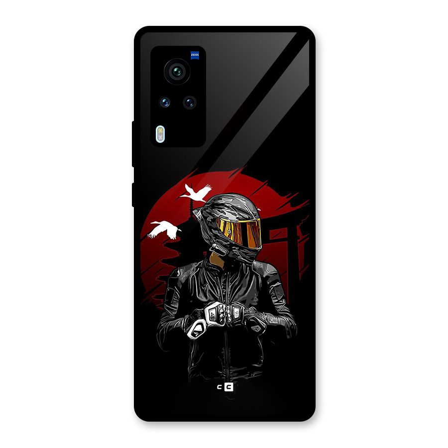 Moto Rider Ready Glass Back Case for Vivo X60 Pro