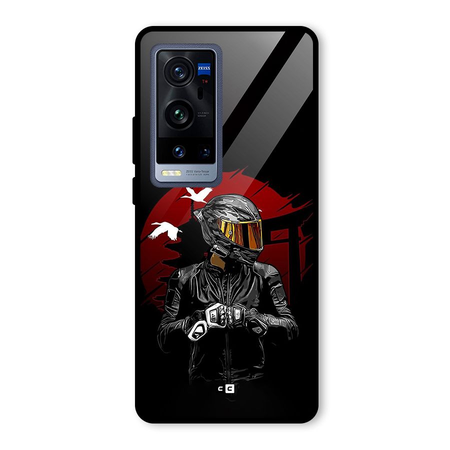 Moto Rider Ready Glass Back Case for Vivo X60 Pro Plus