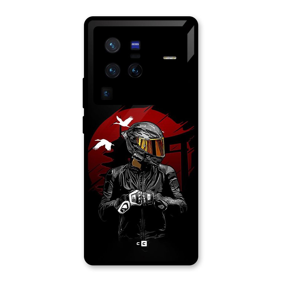 Moto Rider Ready Glass Back Case for Vivo X80 Pro