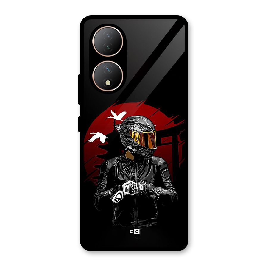 Moto Rider Ready Glass Back Case for Vivo Y100