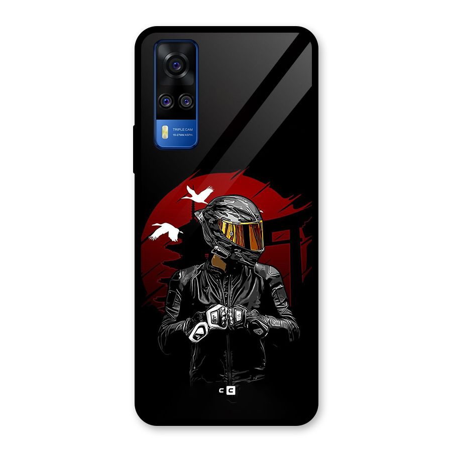 Moto Rider Ready Glass Back Case for Vivo Y31