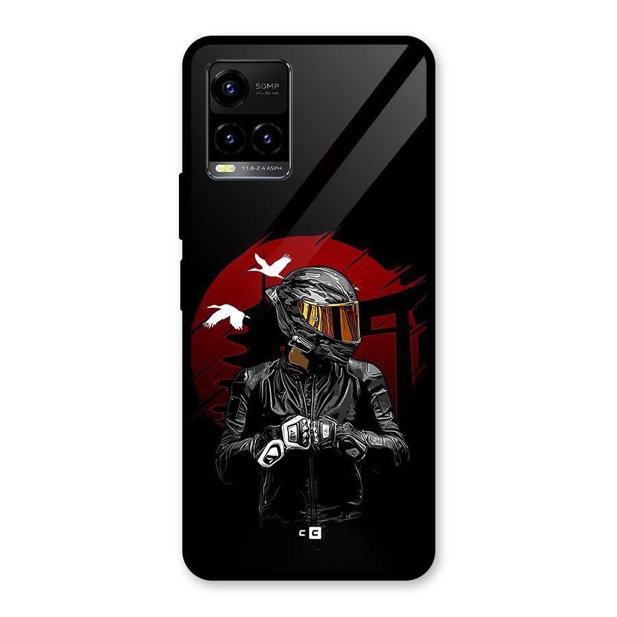 Moto Rider Ready Glass Back Case for Vivo Y33s