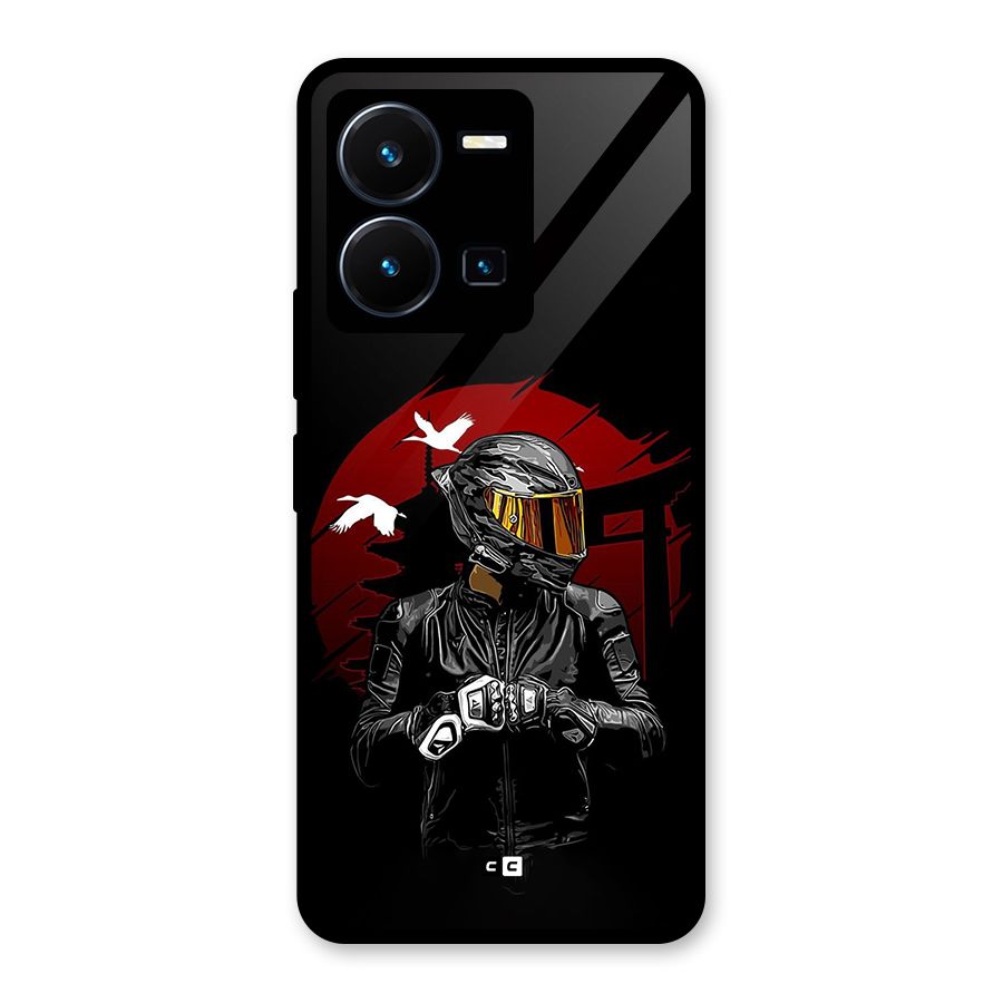 Moto Rider Ready Glass Back Case for Vivo Y35