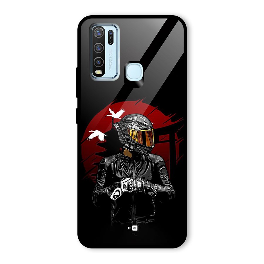 Moto Rider Ready Glass Back Case for Vivo Y50