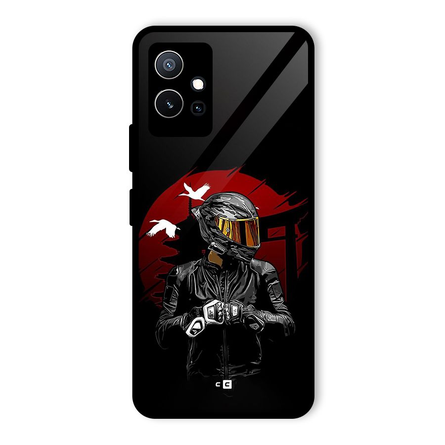Moto Rider Ready Glass Back Case for Vivo Y75 5G