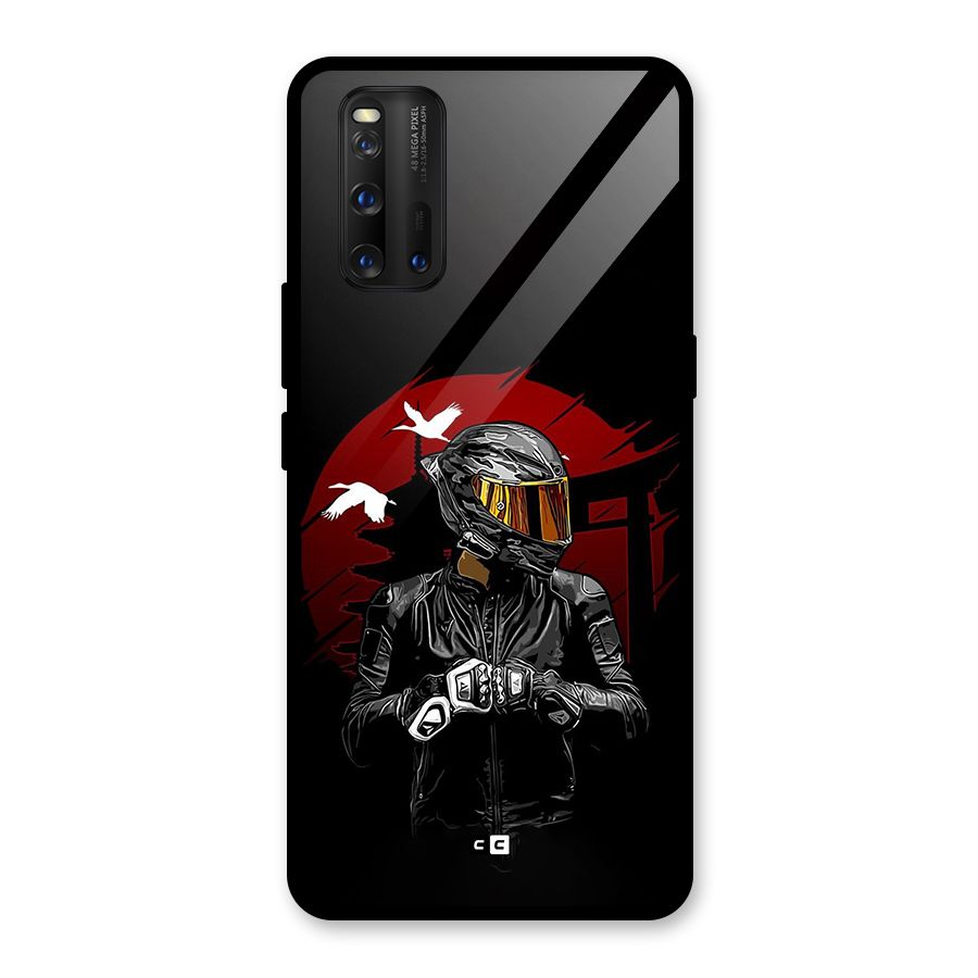 Moto Rider Ready Glass Back Case for Vivo iQOO 3