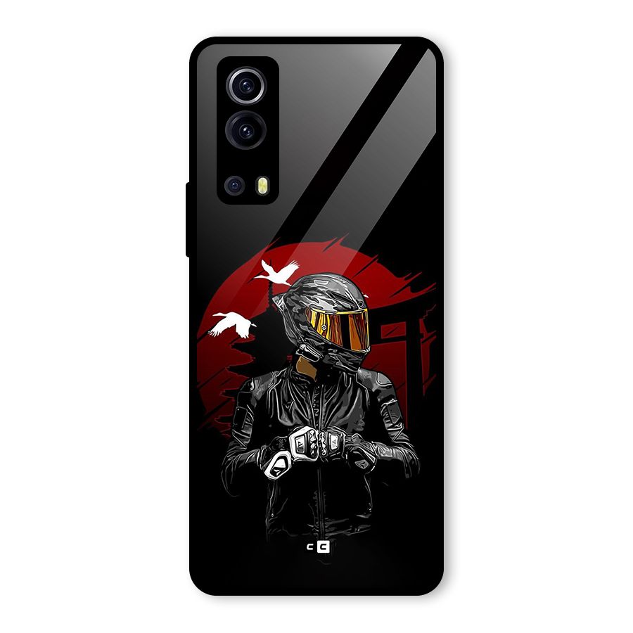 Moto Rider Ready Glass Back Case for Vivo iQOO Z3