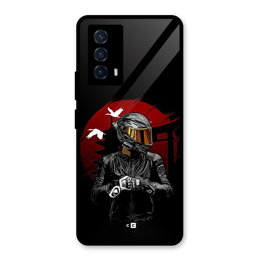 Moto Rider Ready Glass Back Case for Vivo iQOO Z5