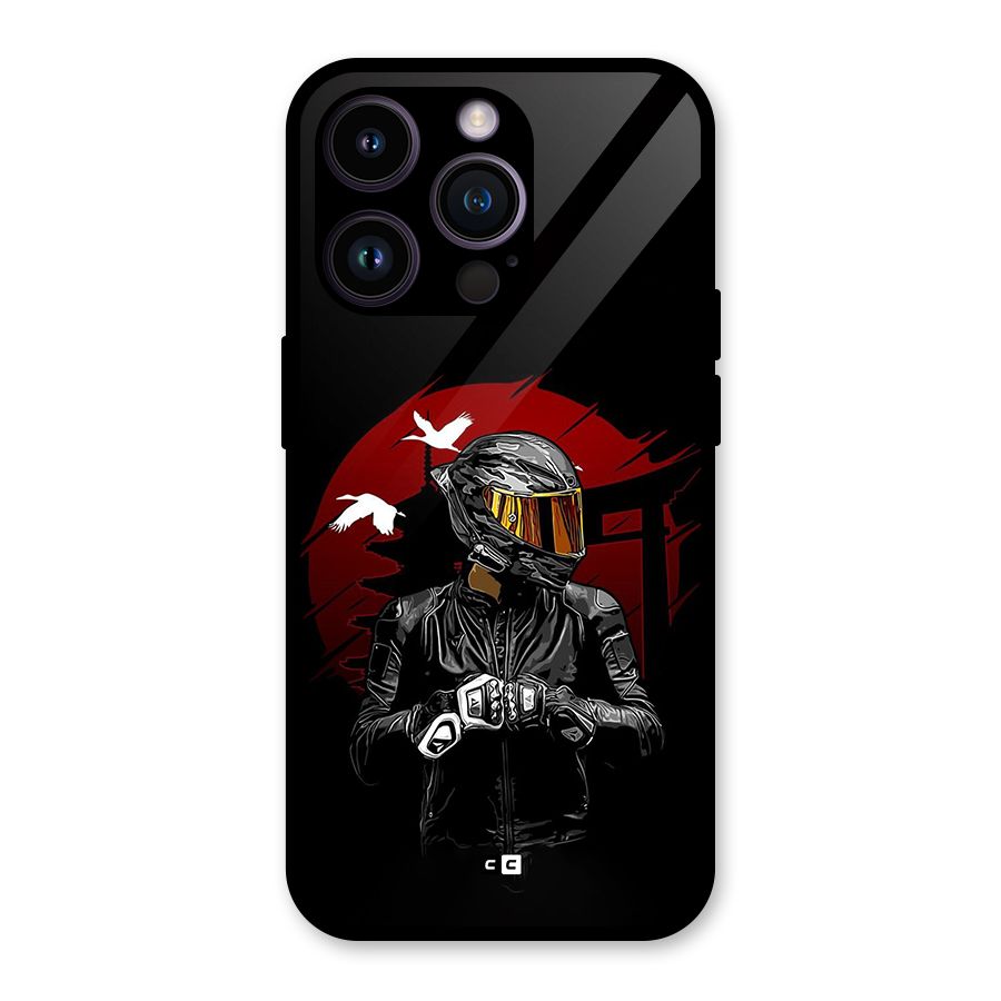 Moto Rider Ready Glass Back Case for iPhone 14 Pro