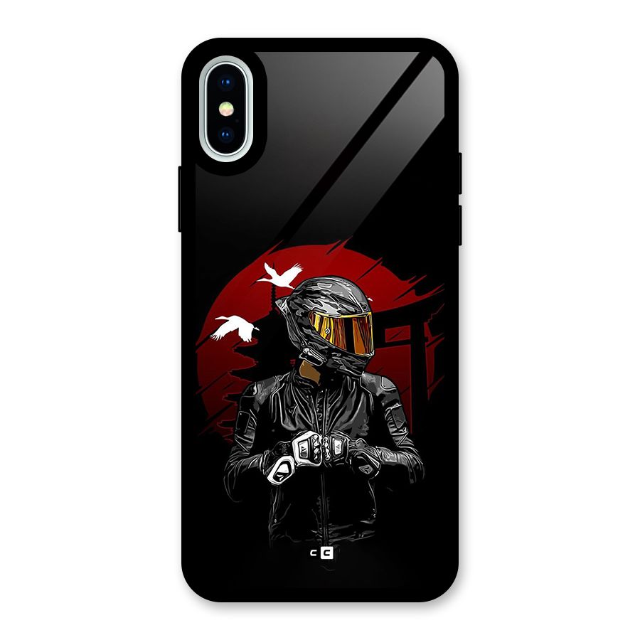 Moto Rider Ready Glass Back Case for iPhone XS