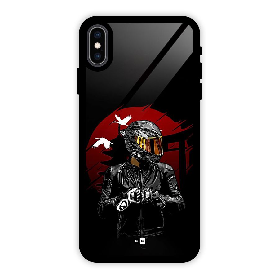 Moto Rider Ready Glass Back Case for iPhone XS Max