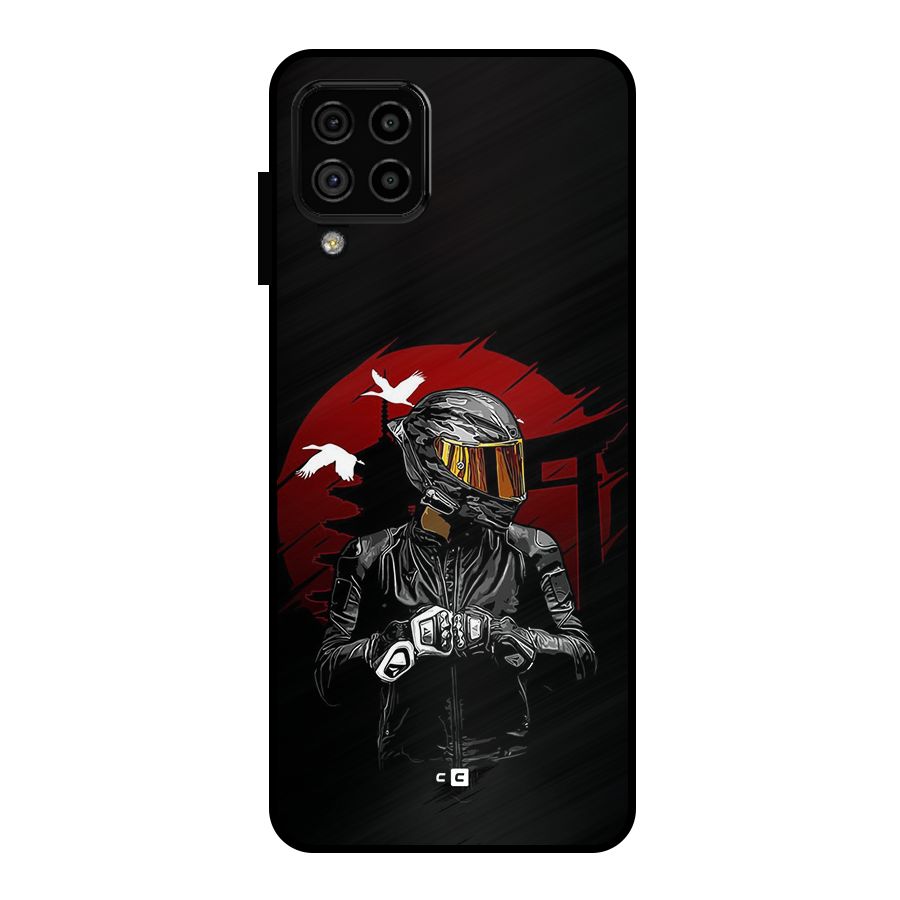 Moto Rider Ready Metal Back Case for Galaxy A22 4G
