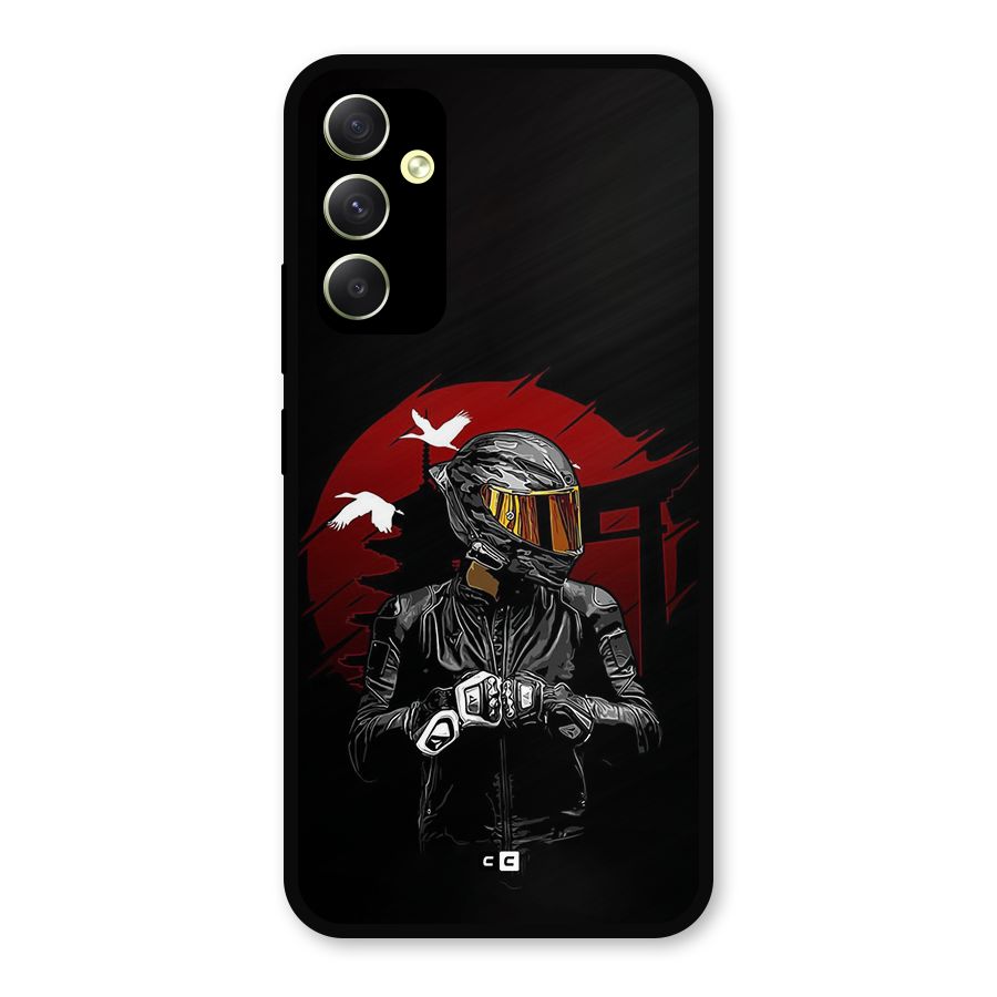 Moto Rider Ready Metal Back Case for Galaxy A34