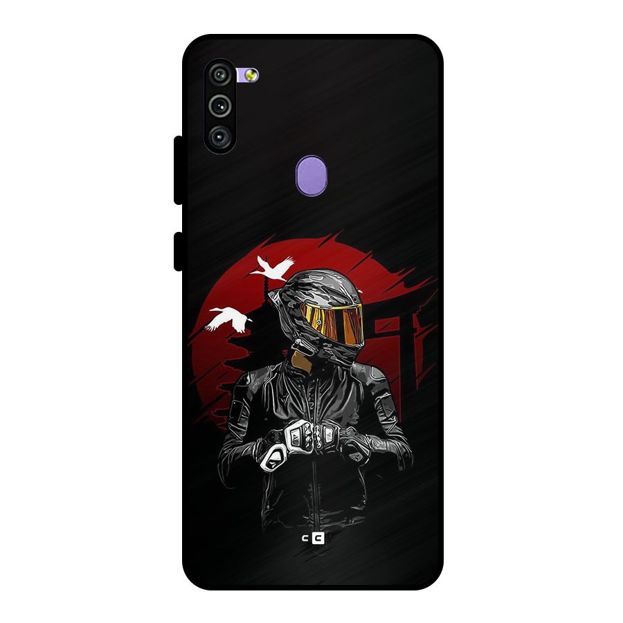 Moto Rider Ready Metal Back Case for Galaxy M11