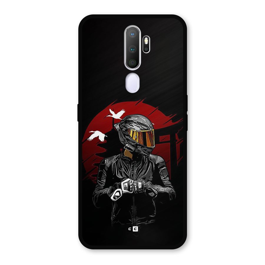 Moto Rider Ready Metal Back Case for Oppo A5 (2020)