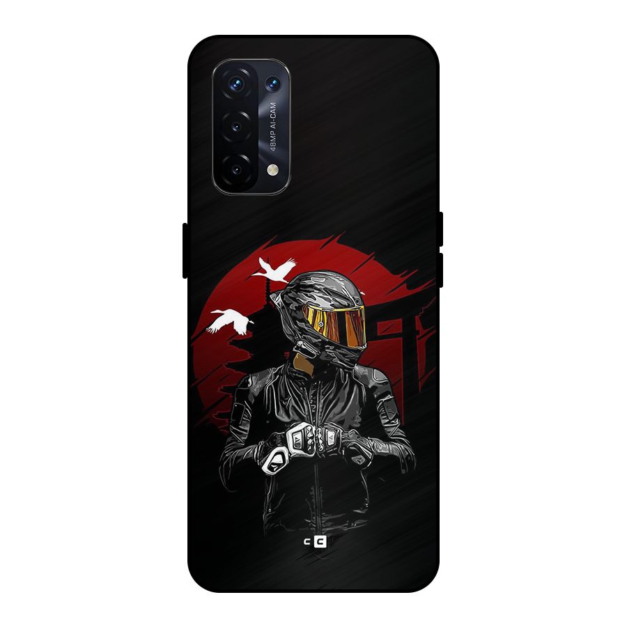 Moto Rider Ready Metal Back Case for Oppo A74 5G