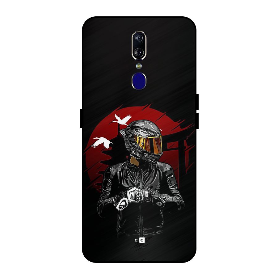 Moto Rider Ready Metal Back Case for Oppo F11