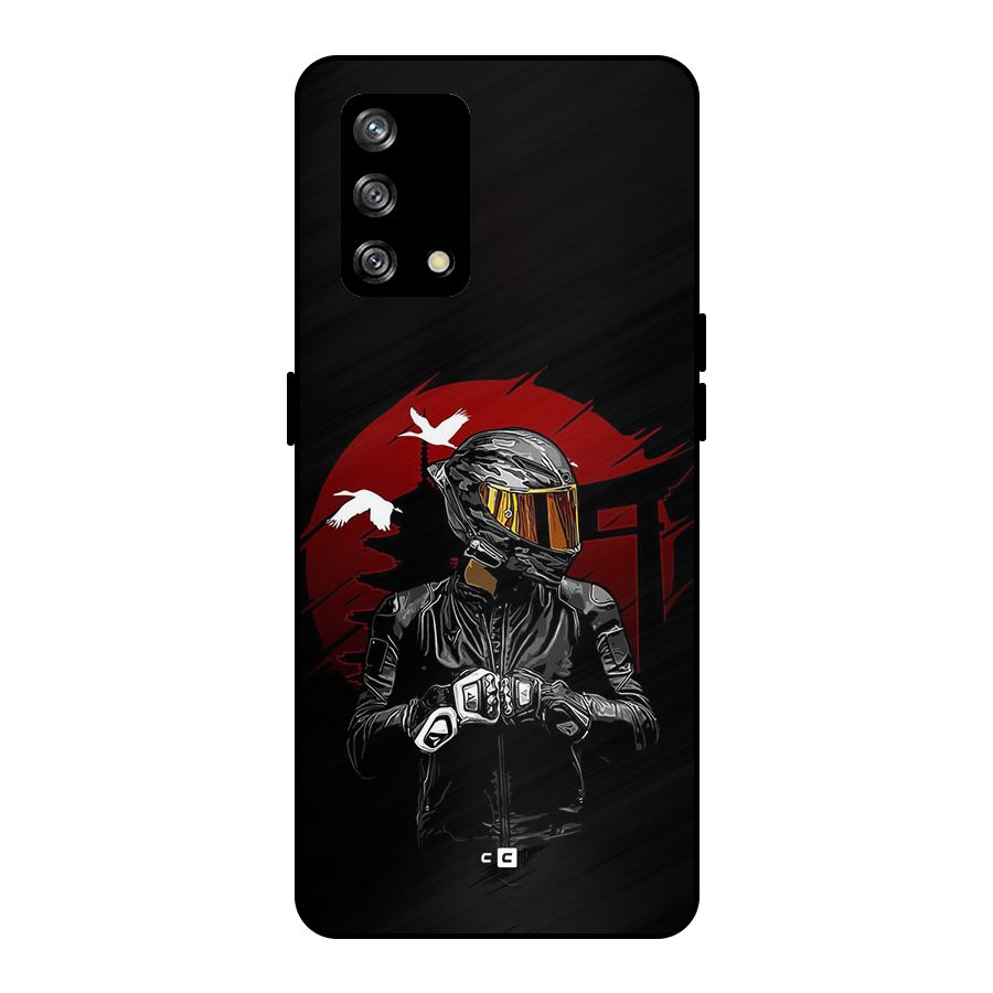 Moto Rider Ready Metal Back Case for Oppo F19s