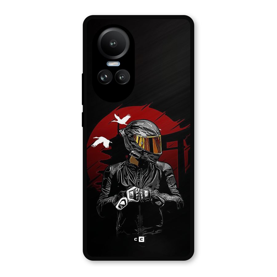 Moto Rider Ready Metal Back Case for Oppo Reno10 Pro