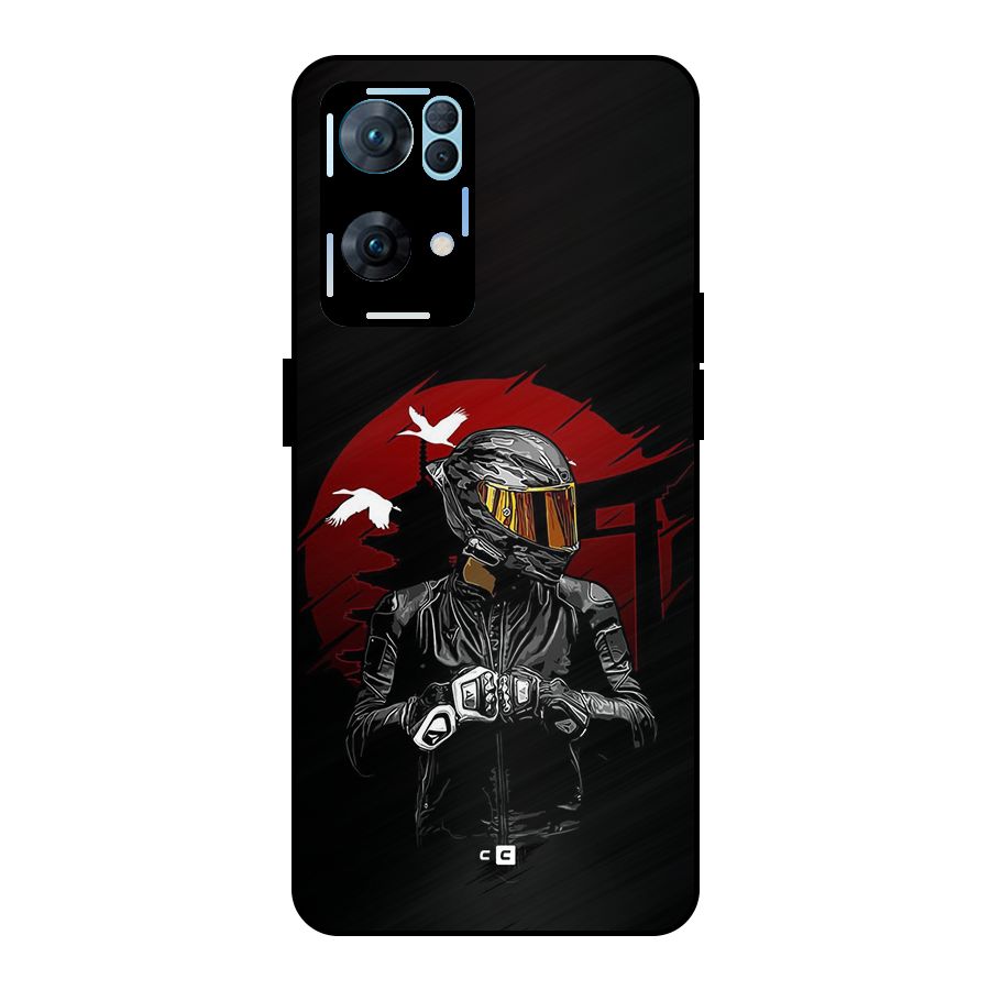 Moto Rider Ready Metal Back Case for Oppo Reno7 Pro 5G