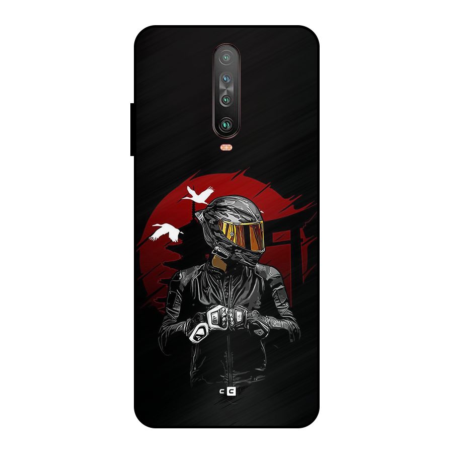 Moto Rider Ready Metal Back Case for Poco X2