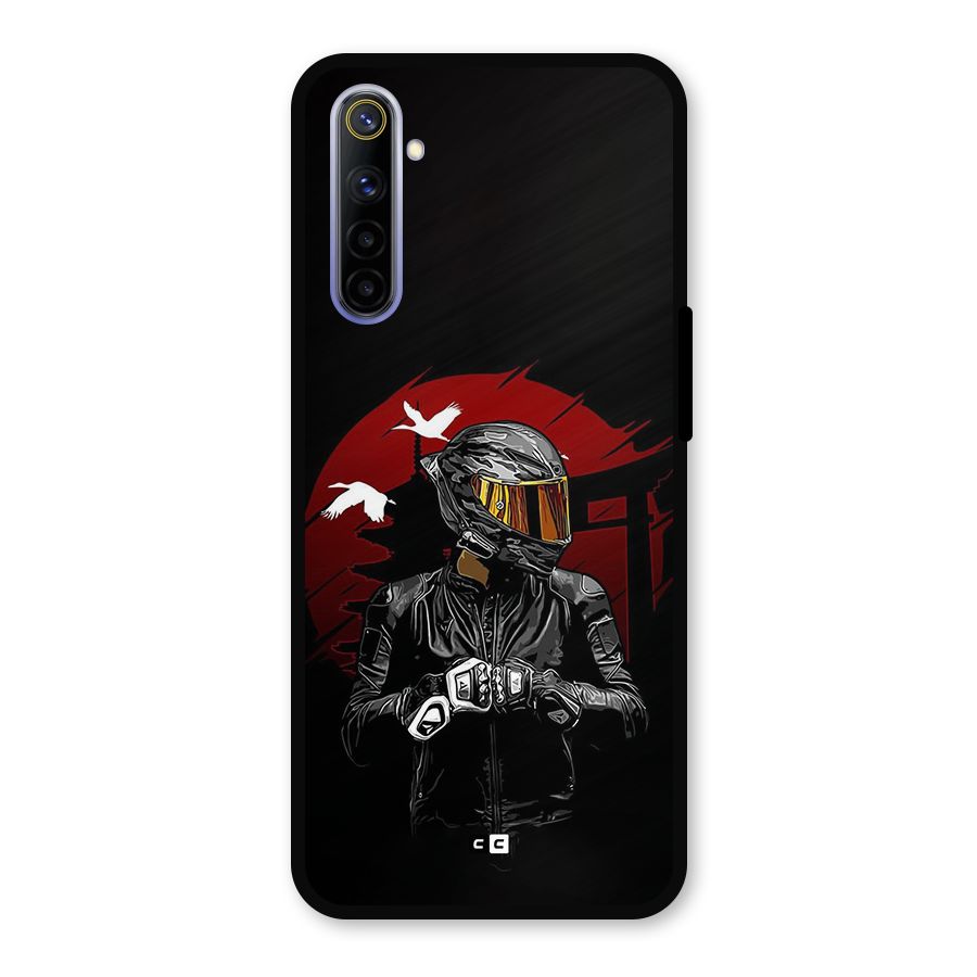Moto Rider Ready Metal Back Case for Realme 6
