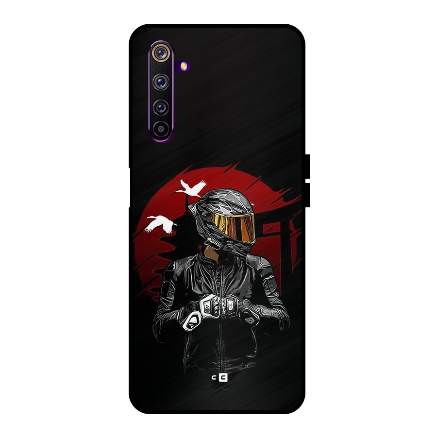 Moto Rider Ready Metal Back Case for Realme 6 Pro