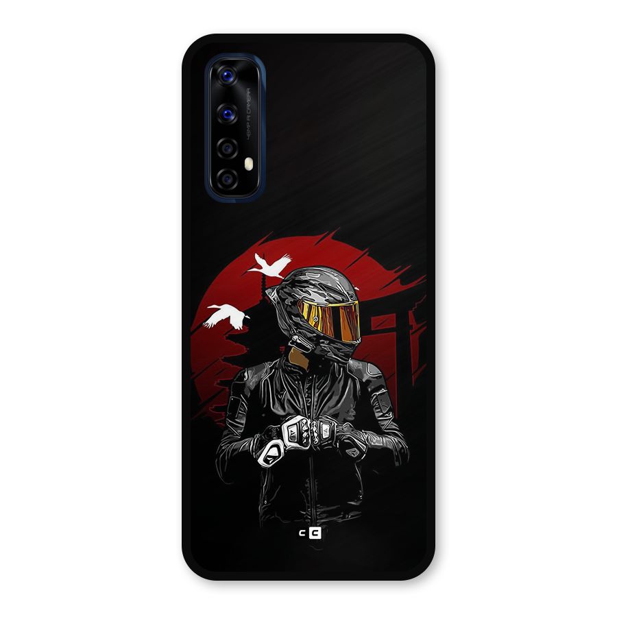 Moto Rider Ready Metal Back Case for Realme 7