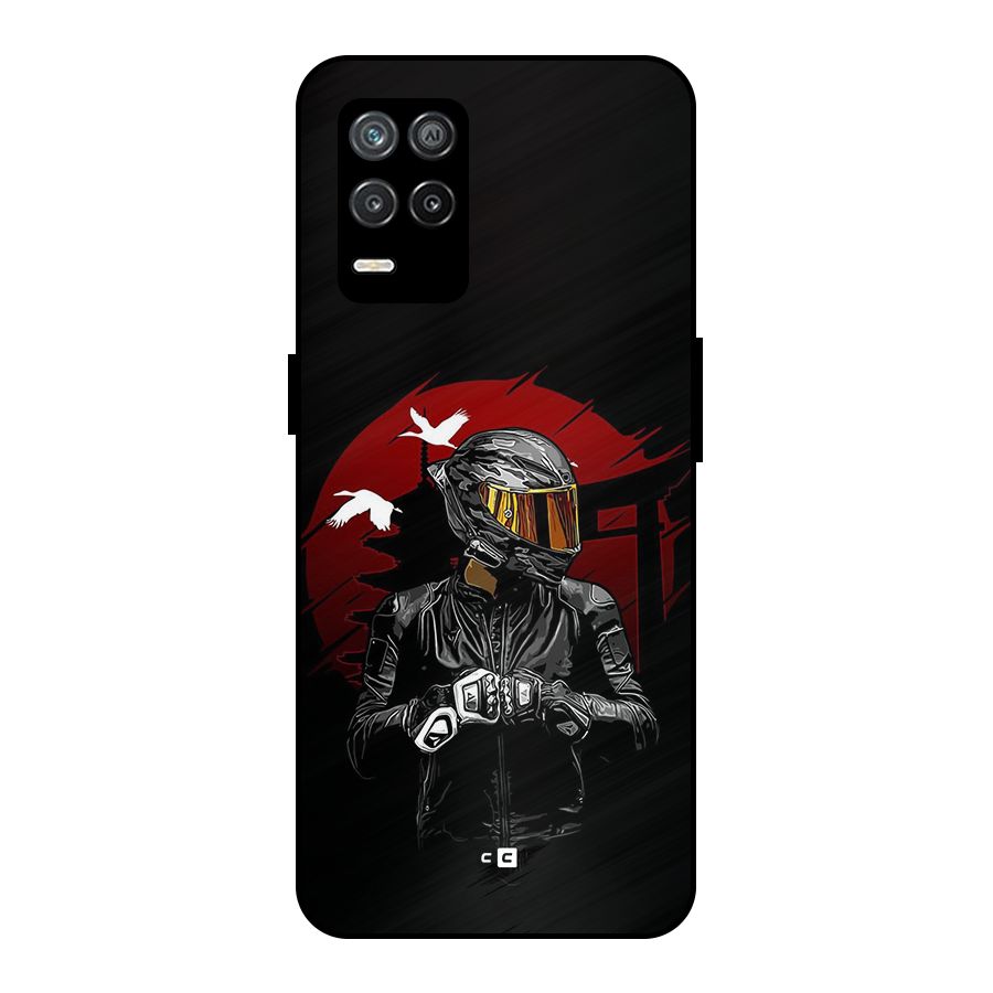 Moto Rider Ready Metal Back Case for Realme 8 5G