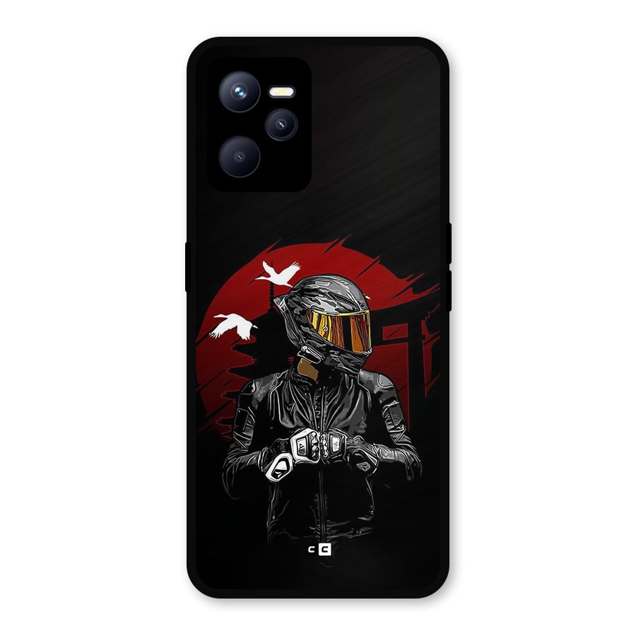 Moto Rider Ready Metal Back Case for Realme C35