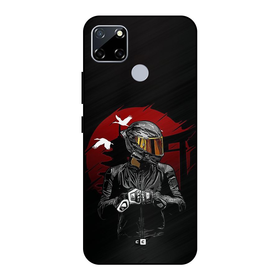 Moto Rider Ready Metal Back Case for Realme Narzo 30A