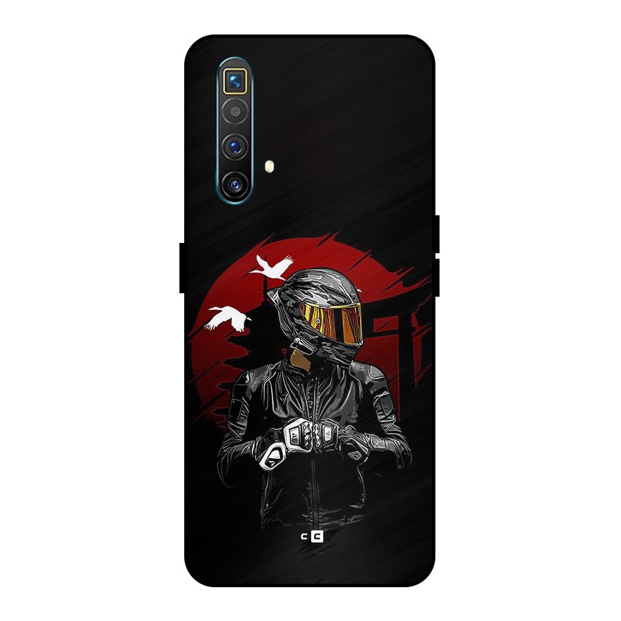 Moto Rider Ready Metal Back Case for Realme X3