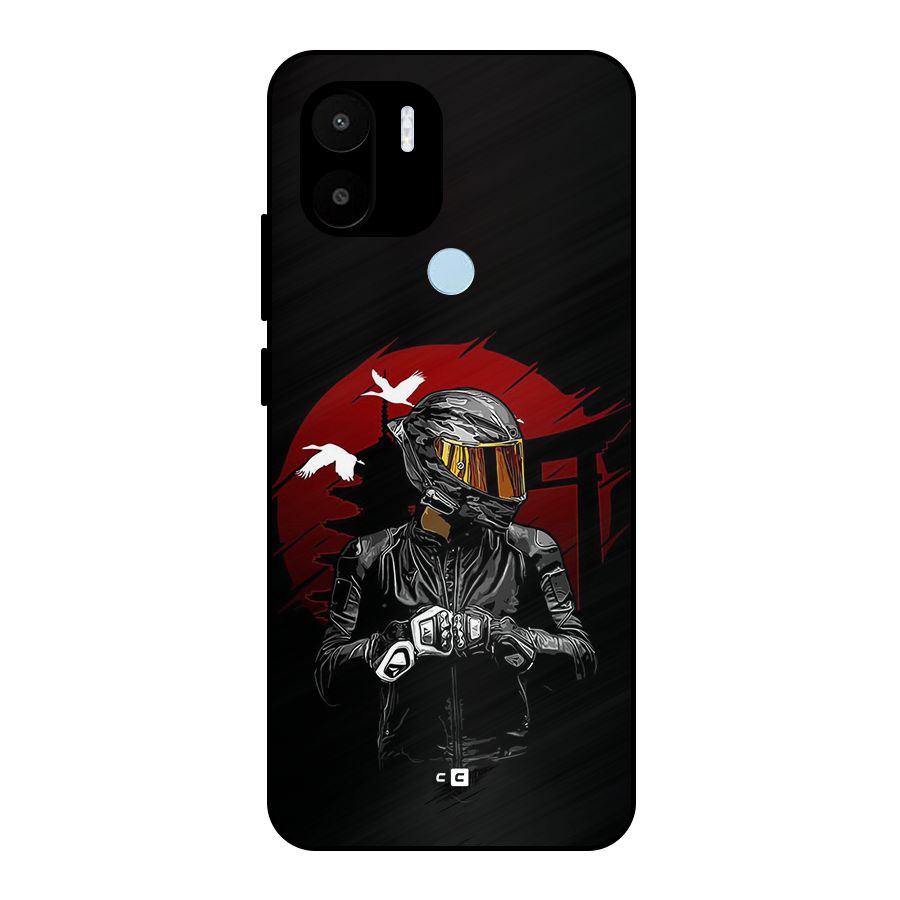 Moto Rider Ready Metal Back Case for Redmi A1 Plus