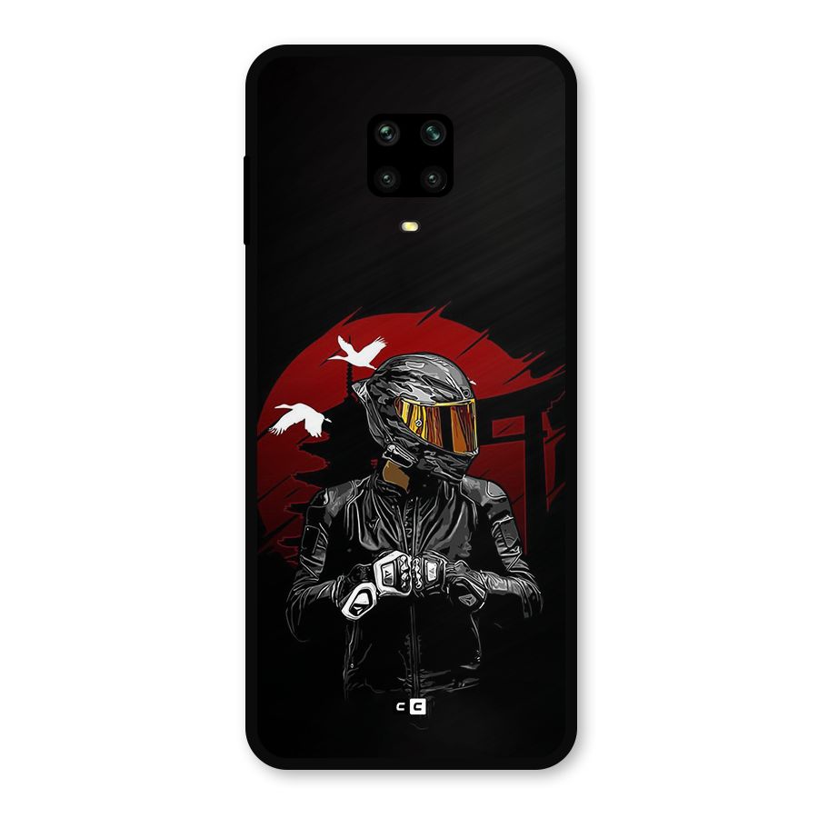 Moto Rider Ready Metal Back Case for Redmi Note 9 Pro