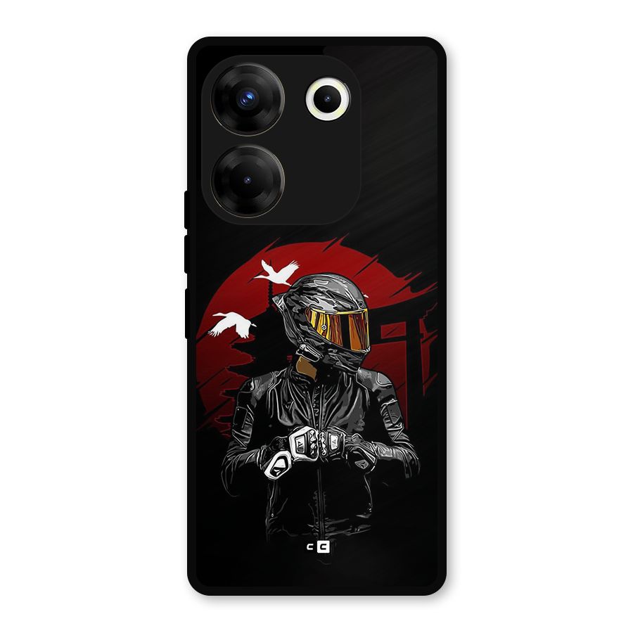Moto Rider Ready Metal Back Case for Tecno Camon 20 Pro