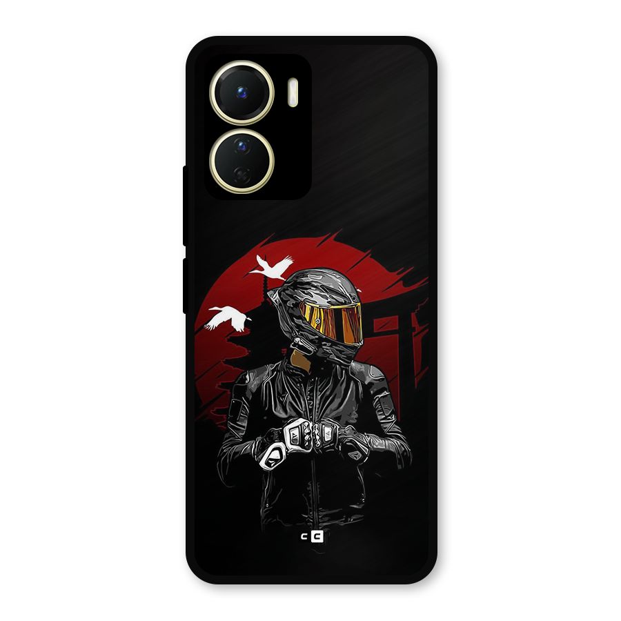 Moto Rider Ready Metal Back Case for Vivo T2x