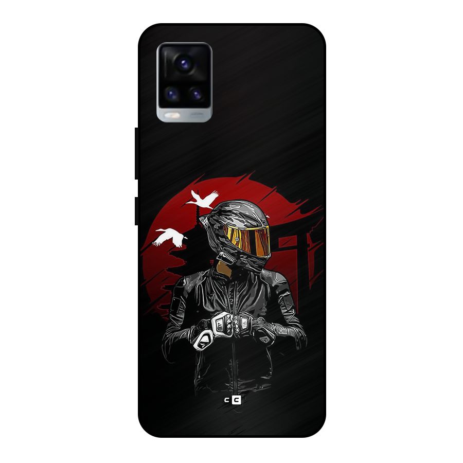 Moto Rider Ready Metal Back Case for Vivo V20 2021