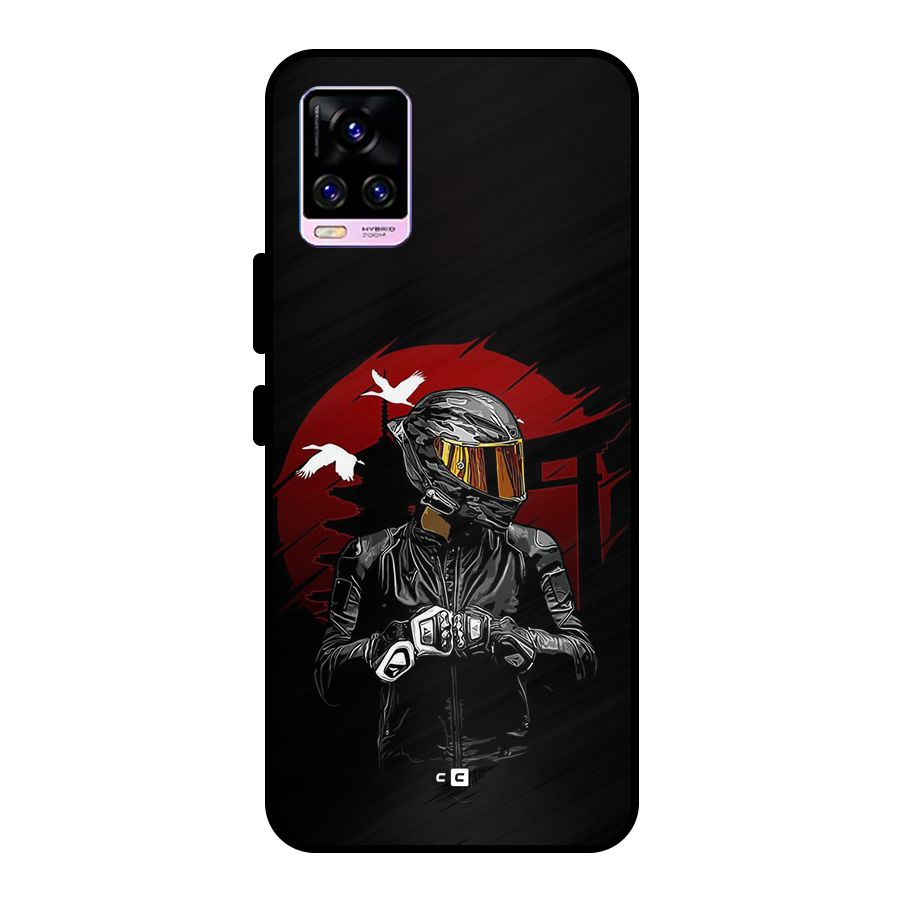 Moto Rider Ready Metal Back Case for Vivo V20 Pro