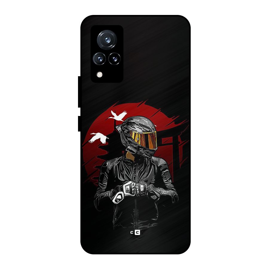Moto Rider Ready Metal Back Case for Vivo V21 5G