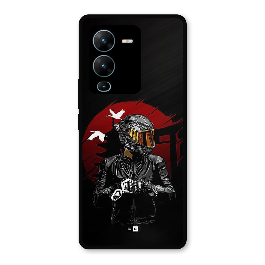 Moto Rider Ready Metal Back Case for Vivo V25 Pro