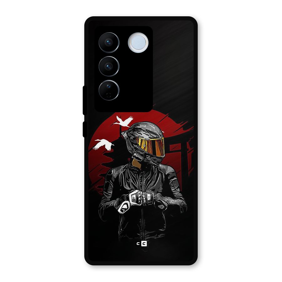 Moto Rider Ready Metal Back Case for Vivo V27